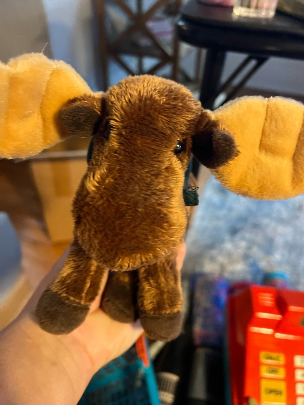 Brown Plush Moose Stuffed Animal - Soft Woodland Toy